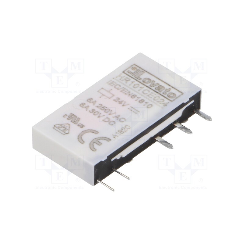 1 pcs x LOVATO ELECTRIC - HR101CE024 - Relay: electromagnetic, SPDT, Ucoil: 24VDC, 6A, 6A/250VAC, 6A/30VDC