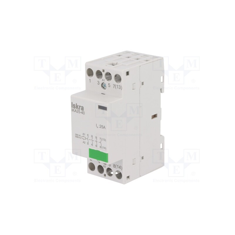 1 pcs x ISKRA - 30.046.007 - Contactor: 4-pole installation, 25A, 230VAC, NO x4