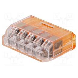 10 pcs x NICHIFU - QLX 5-OCL - Quick splice, QLX, spring clamp, 1.5÷2.5mm2, 300V, 20A, orange