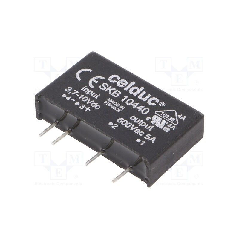 1 pcs x CELDUC - SKB10440 - Relay: solid state, SPST-NO, Ucntrl: 3÷10VDC, 5A, 24÷600VAC