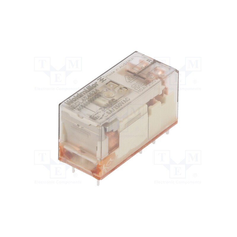 1 pcs x WEIDMu00dcLLER - 4058600000 - Relay: electromagnetic, DPDT, Ucoil: 24VAC, 8A, max.250VAC, 350Ω