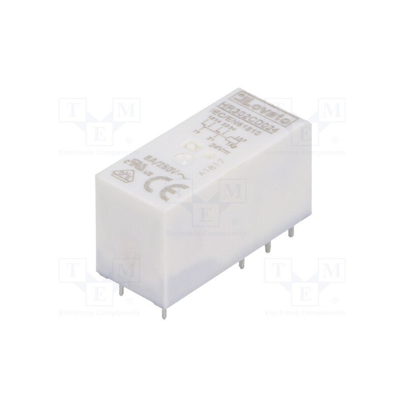 1 pcs x LOVATO ELECTRIC - HR302CD024 - Relay: electromagnetic, DPDT, Ucoil: 24VDC, 8A, 8A/250VAC, 8A/30VDC