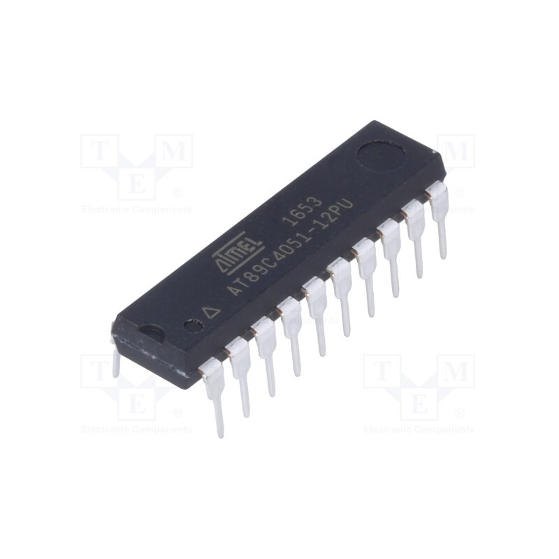 1 pcs x MICROCHIP TECHNOLOGY - AT89C4051-12PU - IC: microcontroller 8051, Flash: 4kx8bit, Interface: UART, DIP20