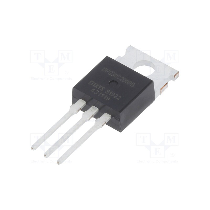 1 pcs x IXYS - DPG30C200PB - Diode: rectifying, THT, 200V, 15Ax2, , Ifsm: 240A, TO220AB, 90W