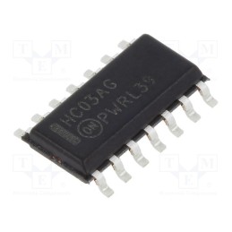 3 pcs x ONSEMI - MC74HC03ADG - IC: digital, NAND, Ch: 4, IN: 2, CMOS, SMD, SO14, 2÷6VDC, -55÷125°C