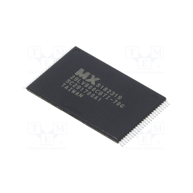 1 pcs x MACRONIX INTERNATIONAL - MX29LV800CBTI-70G/TRAY - IC: FLASH memory, 8MbFLASH, 70ns, TSOP48, parallel