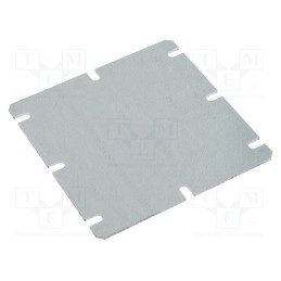 1 pcs x FIBOX - MIV 125 - Mounting plate, steel, W: 98mm, L: 98mm, Thk: 1.5mm, Plating: zinc