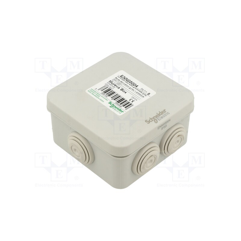 1 pcs x SCHNEIDER ELECTRIC - ENN05004 - Enclosure: junction box, X: 98mm, Y: 98mm, Z: 51mm, wall mount, IP55