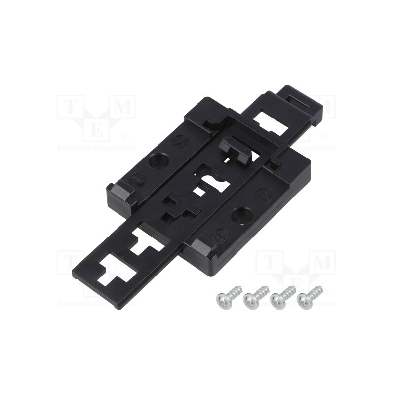 1 pcs x BOPLA - 22035000 - DIN rail mounting bracket, black, Kit: mounting screws