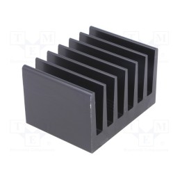 1 pcs x FISCHER ELEKTRONIK - SK 100 50 SA - Heatsink: extruded, grilled, black, L: 50mm, W: 66mm, H: 40mm, 2.5K/W