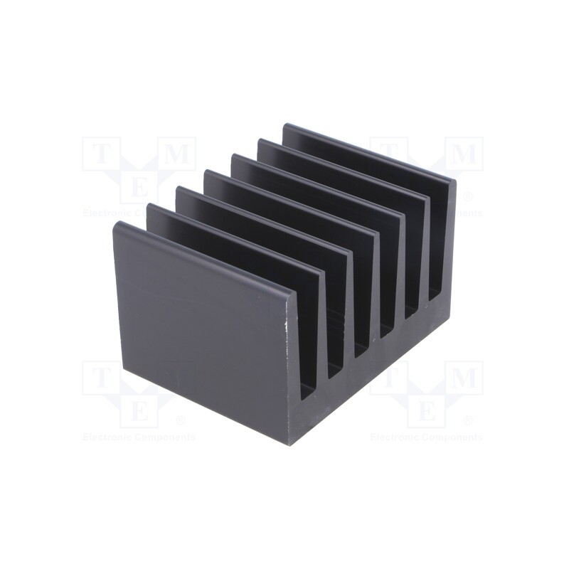 1 pcs x FISCHER ELEKTRONIK - SK 100 50 SA - Heatsink: extruded, grilled, black, L: 50mm, W: 66mm, H: 40mm, 2.5K/W