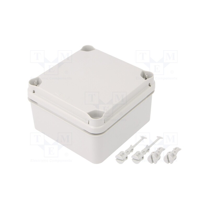 1 pcs x PCE - EL111 - Enclosure: multipurpose, X: 111mm, Y: 111mm, Z: 68mm, light grey