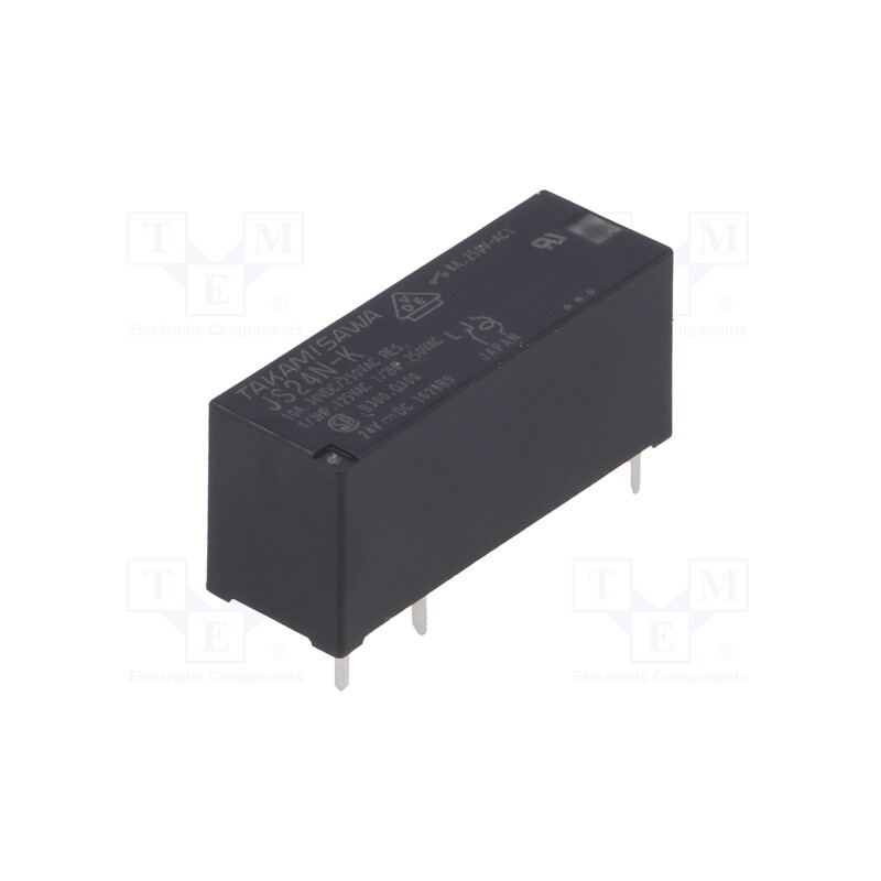 1 pcs x FUJITSU - JS-24N-K - Relay: electromagnetic, SPDT, Ucoil: 24VDC, 8A, 8A/250VAC, 8A/24VDC
