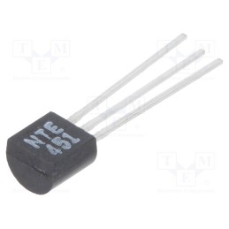 1 pcs x NTE Electronics - NTE451 - Transistor: N-JFET, unipolar, 25V, 20mA, 0.35W, TO92, Igt: 30mA