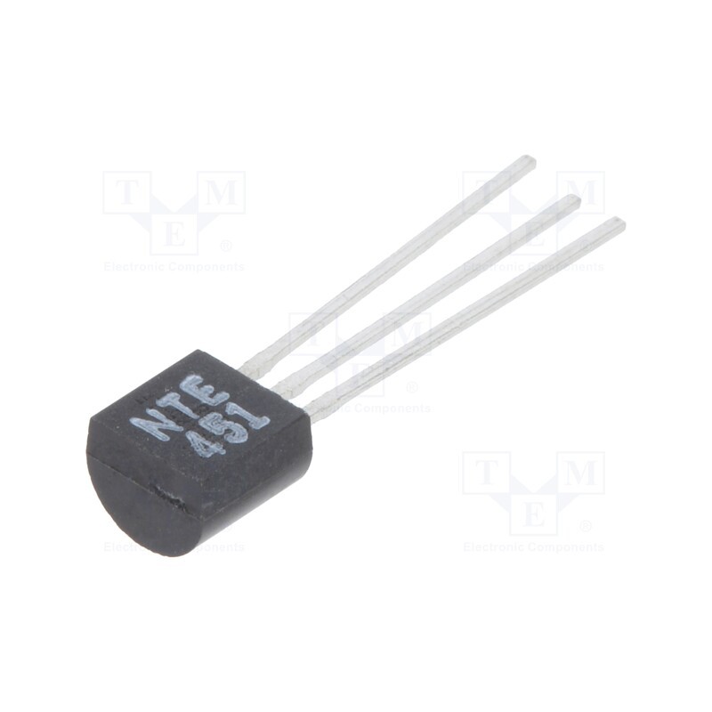 1 pcs x NTE Electronics - NTE451 - Transistor: N-JFET, unipolar, 25V, 20mA, 0.35W, TO92, Igt: 30mA