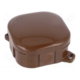 1 pcs x PAWBOL - A.0020BR - Enclosure: junction box, X: 92mm, Y: 92mm, Z: 44mm, wall mount, ABS
