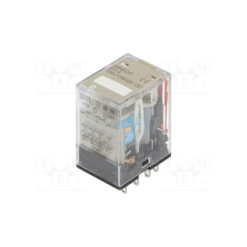 1 pcs x OMRON - MY4 100/110VDC (S) - Relay: electromagnetic, 4PDT, Ucoil: 110VDC, Icontacts max: 5A