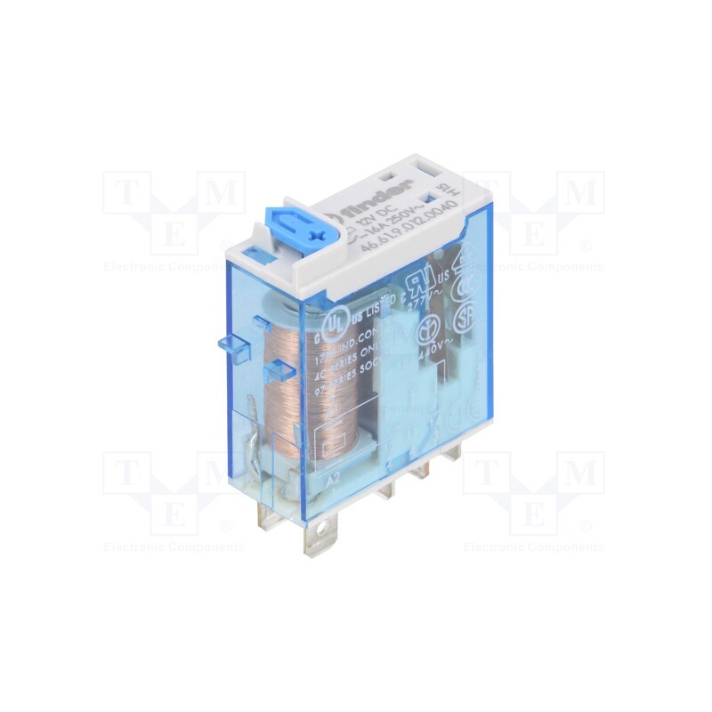 1 pcs x FINDER - 46.61.9.012.0040 - Relay: electromagnetic, SPDT, Ucoil: 12VDC, Icontacts max: 25A
