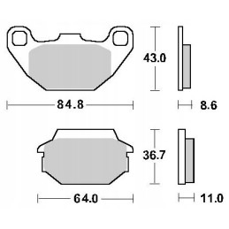 Kymco mxer mxu 50 125 150 brake pads