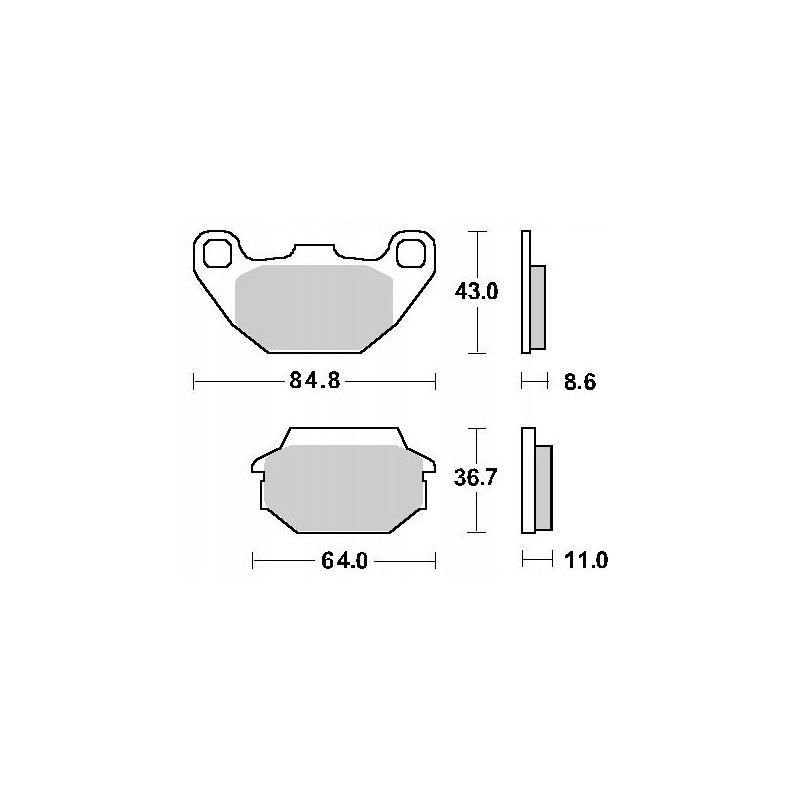 Kymco mxer mxu 50 125 150 brake pads