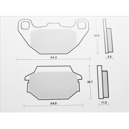 Kymco mxer mxu 50 125 150 brake pads