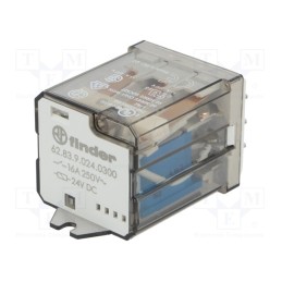 1 pcs x FINDER - 62.83.9.024.0300 - Relay: electromagnetic, 3PST-NO, 24VDC, Icontacts max: 30A, 445Ω