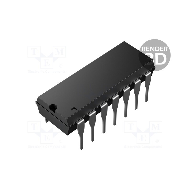 3 pcs x TEXAS INSTRUMENTS - SN74AC04N - IC: digital, NOT, Ch: 6, CMOS, THT, DIP14, 2÷6VDC, -40÷85°C, AC