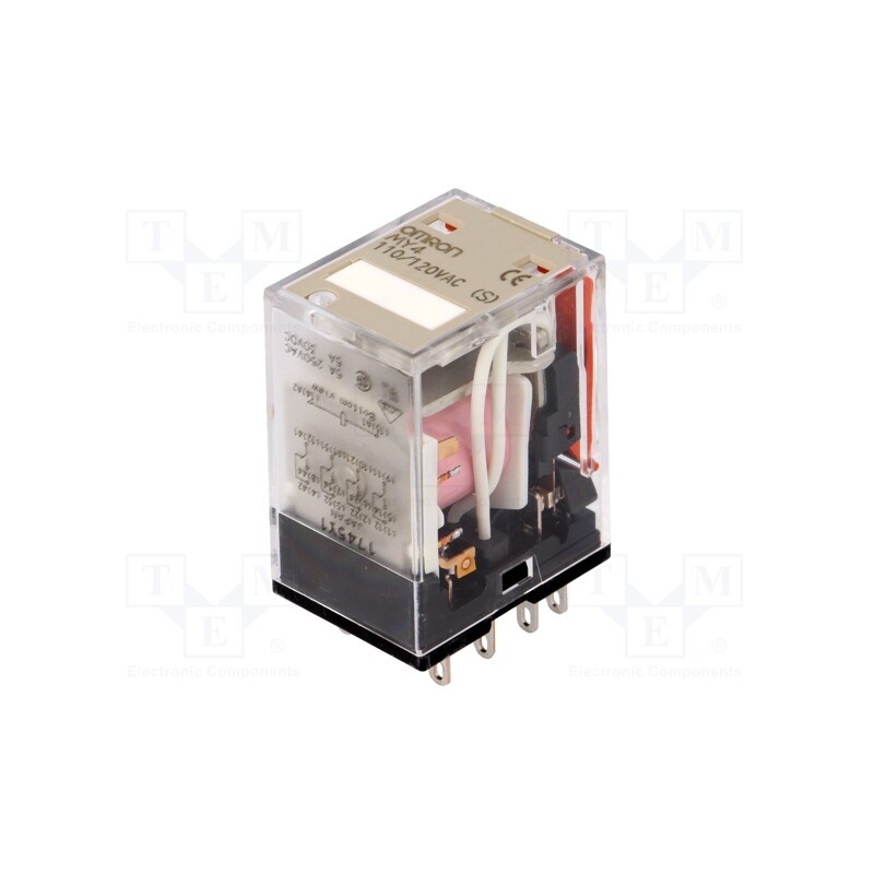 1 pcs x OMRON - MY4 110/120VAC (S) - Relay: electromagnetic, 4PDT, Ucoil: 120VAC, Icontacts max: 5A