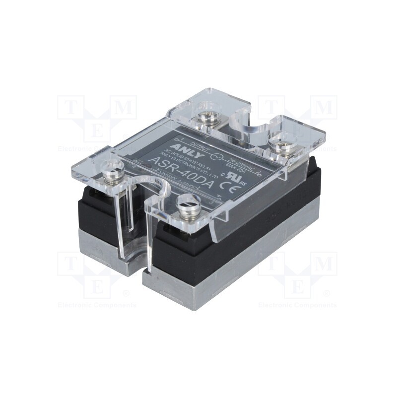 1 pcs x ANLY ELECTRONICS - ASR-40DA - Relay: solid state, Ucntrl: 4÷32VDC, 40A, 24÷280VAC, Series: ASR