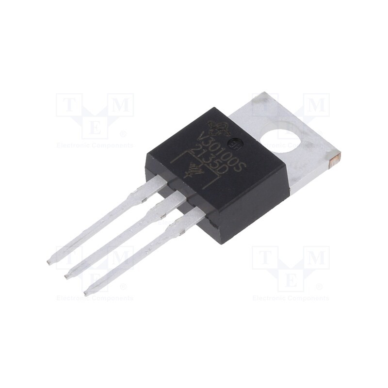 1 pcs x VISHAY - V30100S-E3/4W - Diode: Schottky rectifying, THT, 100V, 30A, TO220AB,