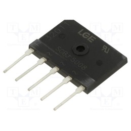 1 pcs x LUGUANG ELECTRONIC - SGBJ5008 - Bridge rectifier: three-phase, Urmax: 800V, If: 50A, Ifsm: 500A, THT