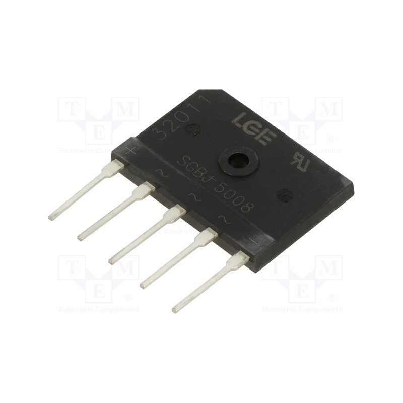 1 pcs x LUGUANG ELECTRONIC - SGBJ5008 - Bridge rectifier: three-phase, Urmax: 800V, If: 50A, Ifsm: 500A, THT