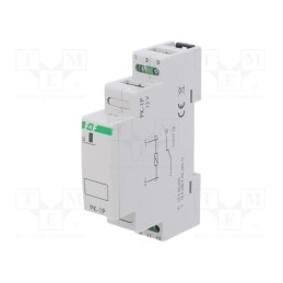 1 pcs x F&F - PK-1P-12V - Relay: installation, impulse, SPDT, Ucoil: 12VAC,12VDC, 16A, IP20