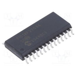 1 pcs x MICROCHIP TECHNOLOGY - PIC18F27Q84-I/SO - IC: PIC microcontroller, 128kB, 64MHz, CAN FD,I2C,SPI x2,UART x5