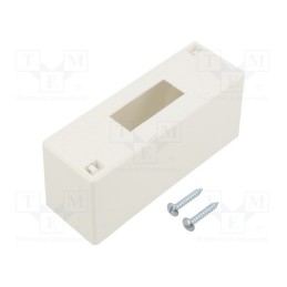 1 pcs x SCHNEIDER ELECTRIC - 13392 - Enclosure: for modular components, IP30, white, No.of mod: 2, IK07