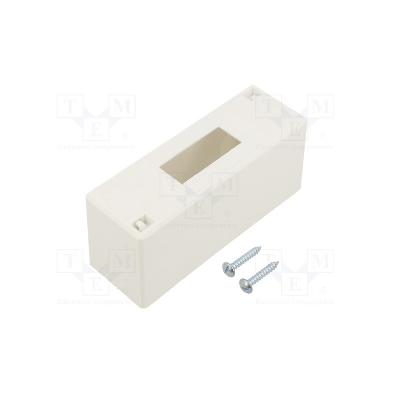 1 pcs x SCHNEIDER ELECTRIC - 13392 - Enclosure: for modular components, IP30, white, No.of mod: 2, IK07