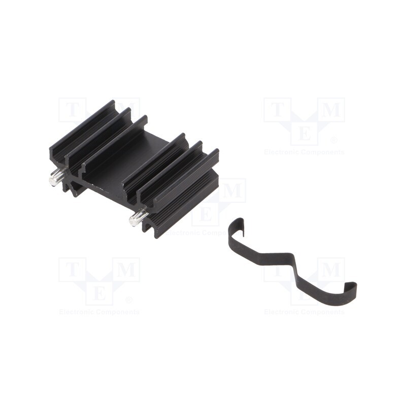 1 pcs x ALUTRONIC - PR28/25/MC - Heatsink: extruded, H, TO202,TO218,TO220,TOP3, black, L: 25mm