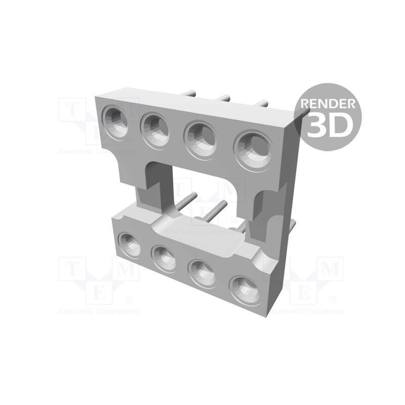 1 pcs x TE Connectivity - 4-1571552-3 - Socket: integrated circuits, DIP8, 7.62mm, THT, Pitch: 2.54mm, 3A