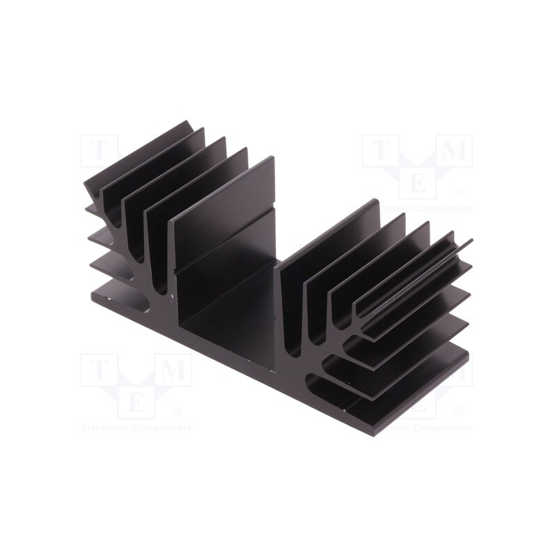 1 pcs x FISCHER ELEKTRONIK - SK 08 37,5 SA - Heatsink: extruded, grilled, black, L: 37.5mm, W: 88mm, H: 35mm