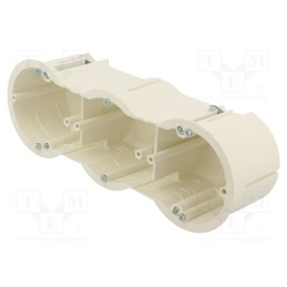 1 pcs x JONEX - PK-63/60G WHITE - Enclosure: junction box, Ø: 63mm, Z: 60mm, plaster embedded, deep