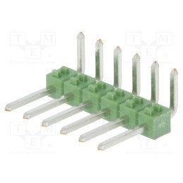 10 pcs x TE Connectivity - 826947-6 - Pin header, pin strips, AMPMODU MOD II, male, PIN: 6, angled 90°