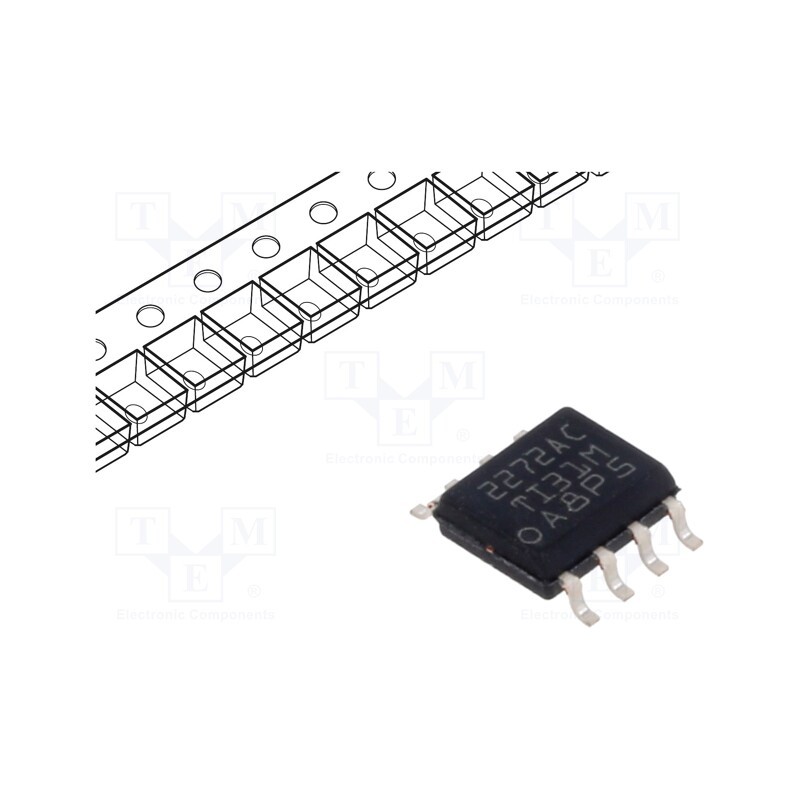 1 pcs x TEXAS INSTRUMENTS - TLC2272ACDR - IC: operational amplifier, 2.2MHz, Ch: 2, SO8, ±2.2÷8VDC,4.4÷16VDC