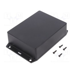1 pcs x HAMMOND - 1591XXGSFLBK - Enclosure: multipurpose, X: 94mm, Y: 121mm, Z: 38mm, 1591XXS, ABS