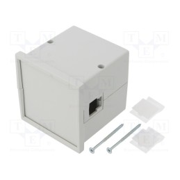 1 pcs x MASZCZYK - KM-63-PC/GY - Enclosure: panel, X: 72mm, Y: 72mm, Z: 73mm, ABS, grey, screwed