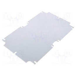 1 pcs x KRADEX - ZMB210.140 - Mounting plate, steel, W: 126mm, L: 196mm, Thk: 1.5mm, Plating: zinc