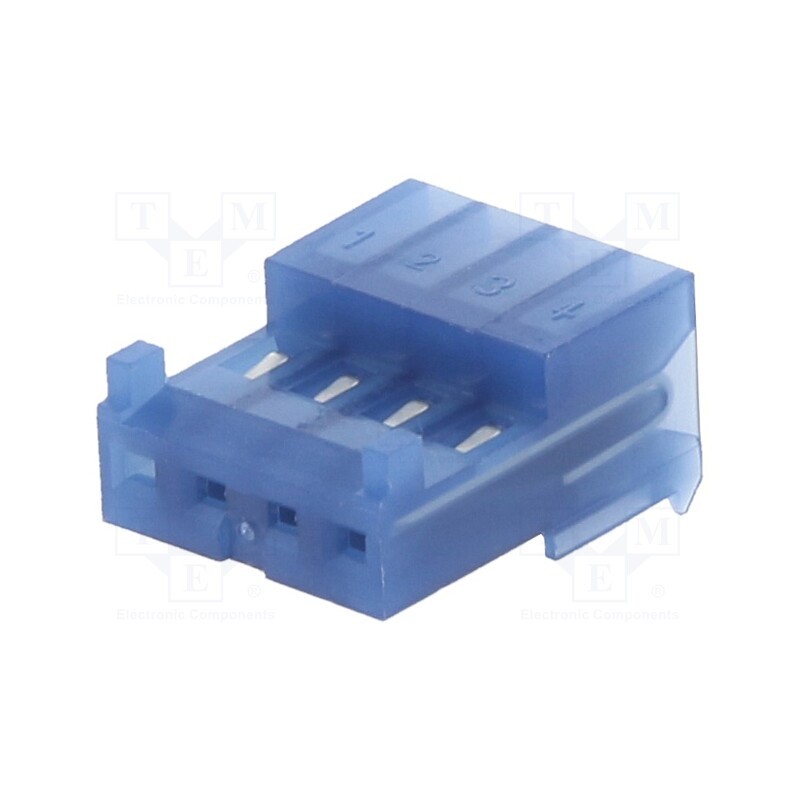 10 pcs x TE Connectivity - 3-643815-4 - Plug, wire-board, female, PIN: 4, polarized, 2.54mm, IDC, for cable
