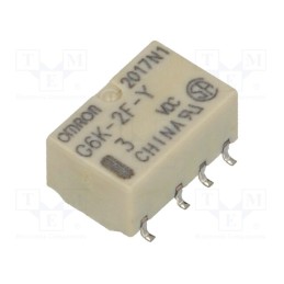 1 pcs x OMRON OCB - G6K-2F-Y 3VDC - Relay: electromagnetic, DPDT, Ucoil: 3VDC, Icontacts max: 1A, SMD