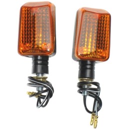 Scooter Motorcycle Quad ATV Turn Signals Short Arm Orange Shade M8