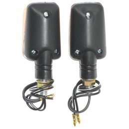 Scooter Motorcycle Quad ATV Turn Signals Short Arm Orange Shade M8