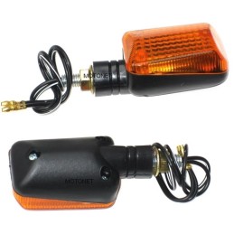 Scooter Motorcycle Quad ATV Turn Signals Short Arm Orange Shade M8